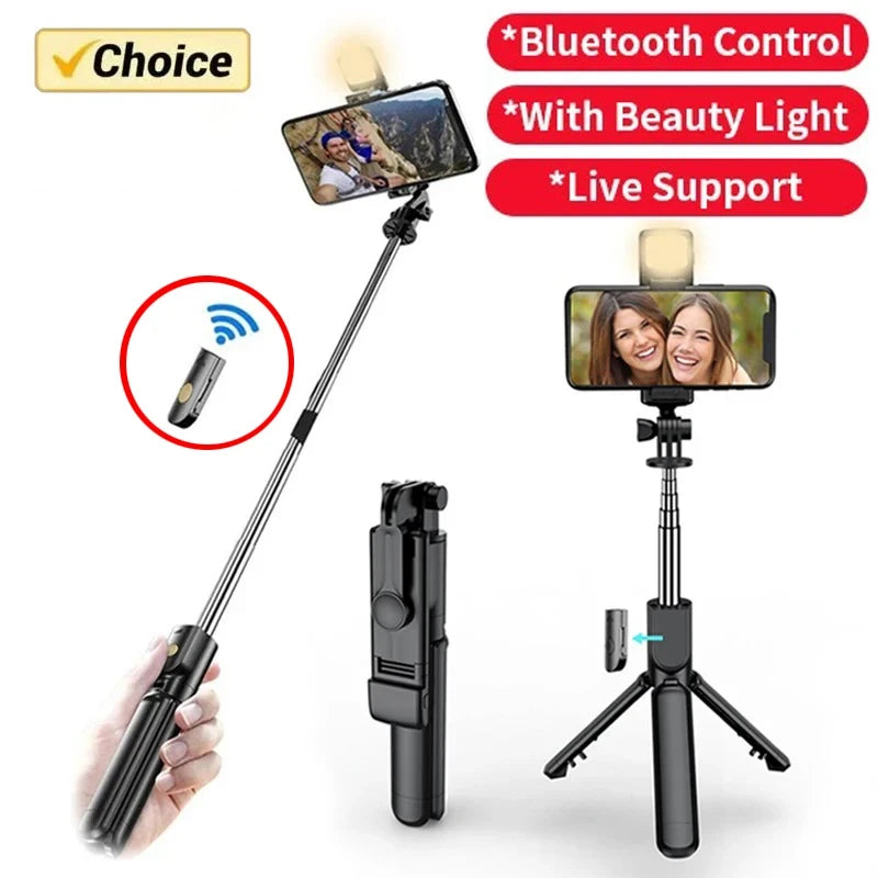 Selfie Stick Tripod with Light