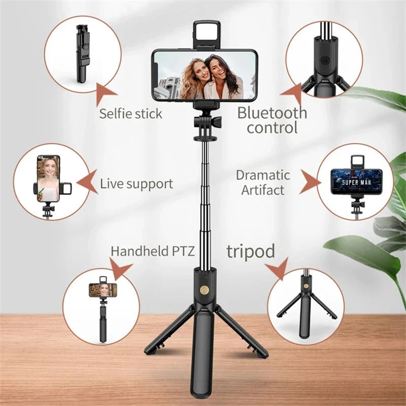 Selfie Stick Tripod with Light