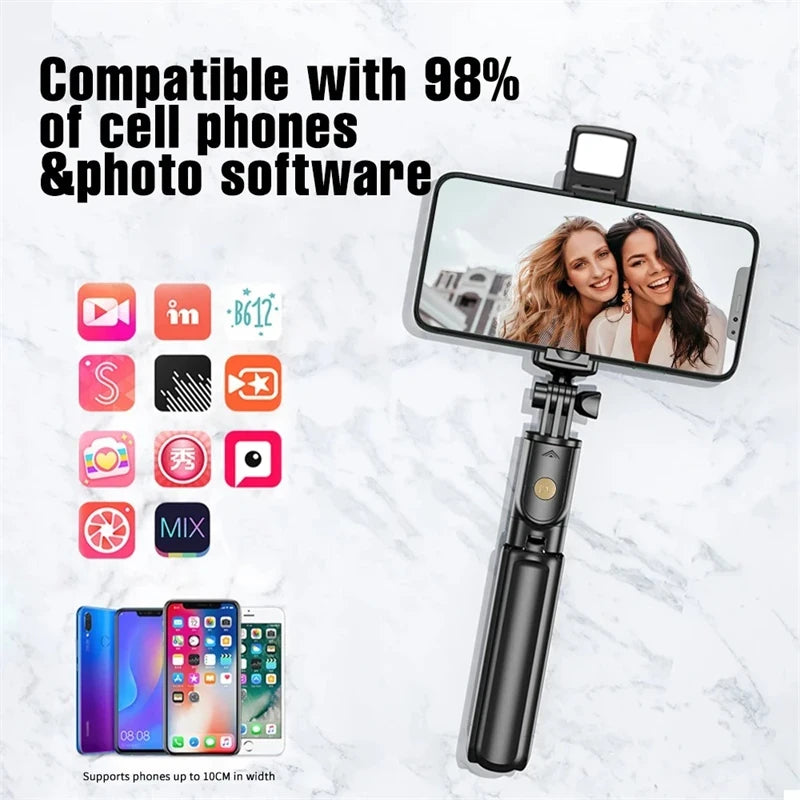 Selfie Stick Tripod with Light