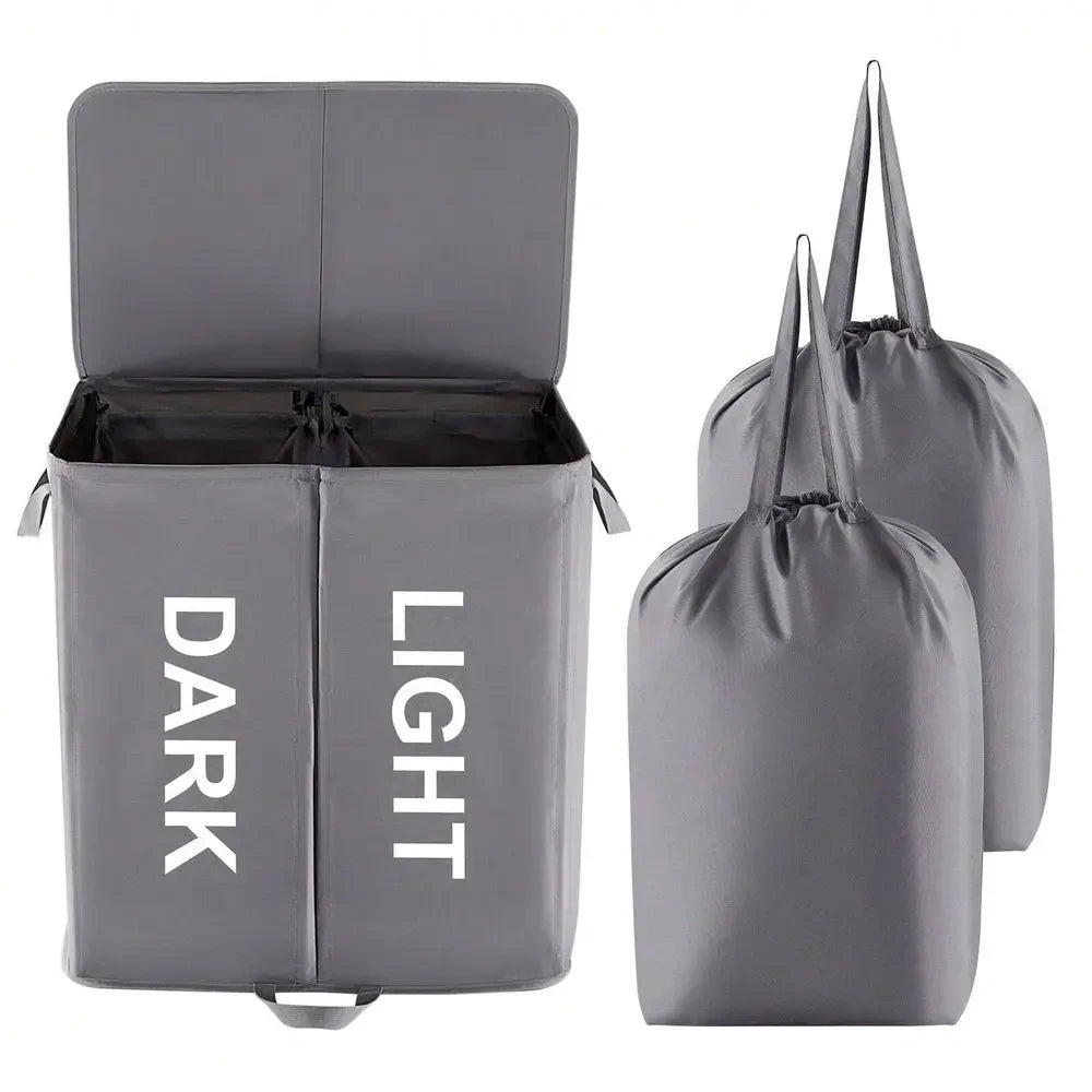 Collapsible Divided Laundry Hamper