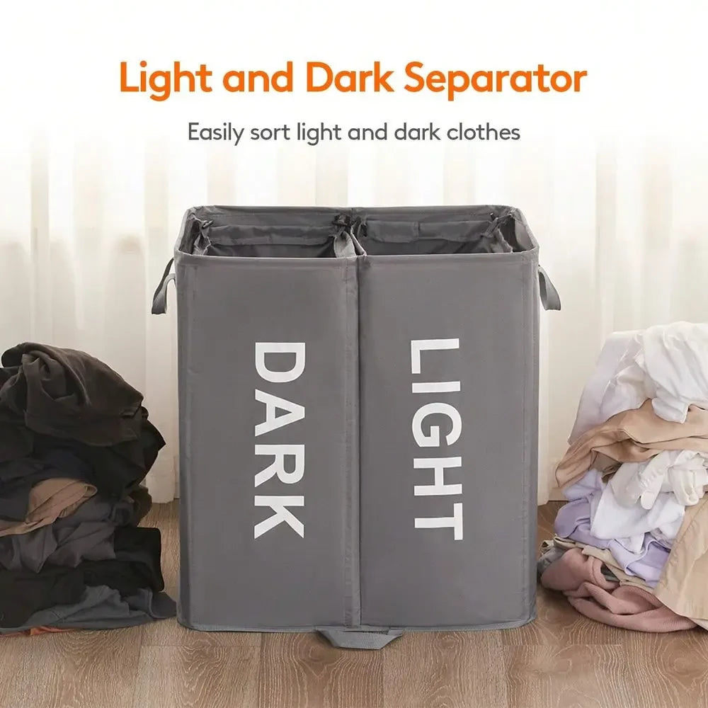 Collapsible Divided Laundry Hamper