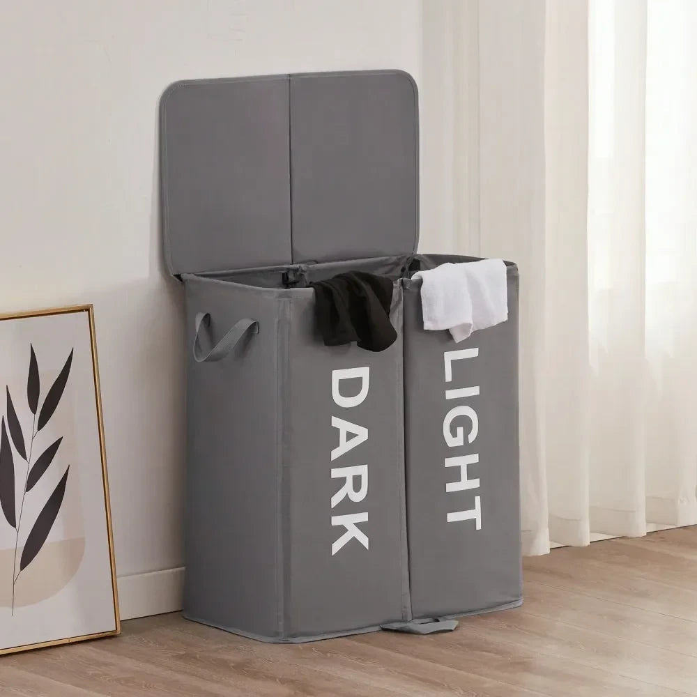 Collapsible Divided Laundry Hamper