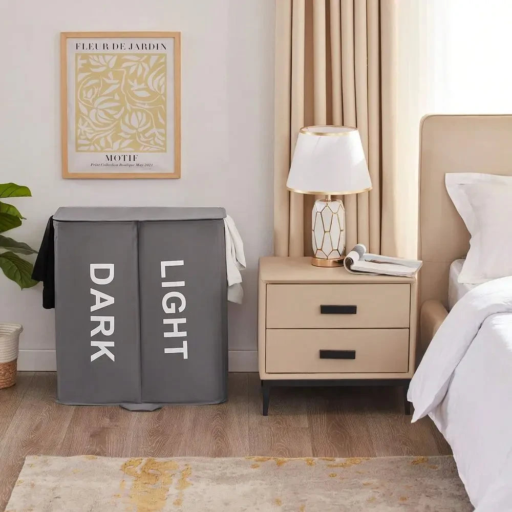Collapsible Divided Laundry Hamper